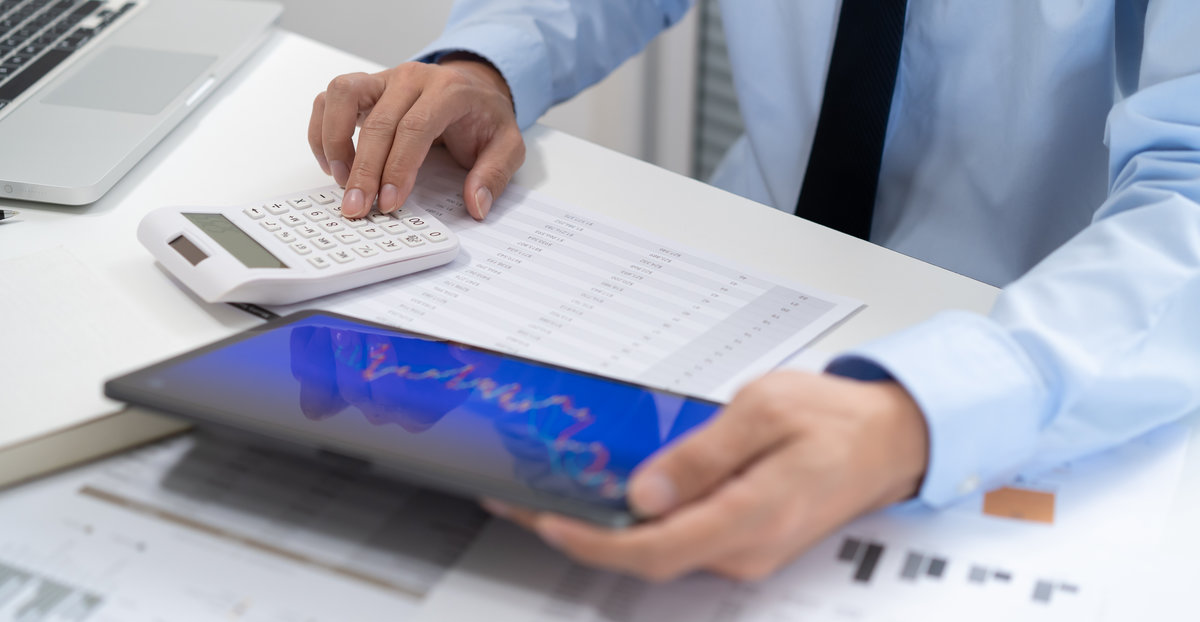 Business man Trading Stock on laptop Professional investor trading crypto currencies online chart suitable for Stock market cryptography financial investment graphs Finance Economy Trading Stock Technology business