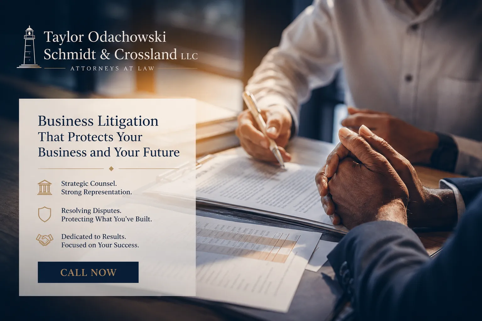 Brunswick business litigation attorneys at Taylor Odachowski Schmidt and Crossland LLC